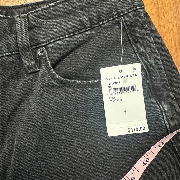 Good American Paneled Wide Leg Black Jeans, Oversized, Indie Vanguard, size 27/4 - Picture 9 of 10
